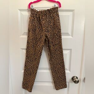 Mini Boden Tan and Black Leopard Leggings
